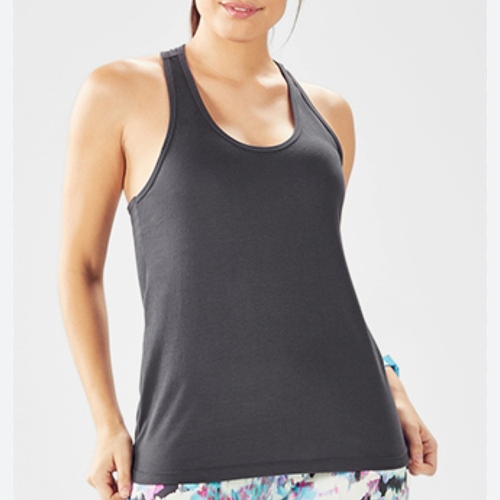 Women's Black Racerback Tank Top - Picture 3 of 6